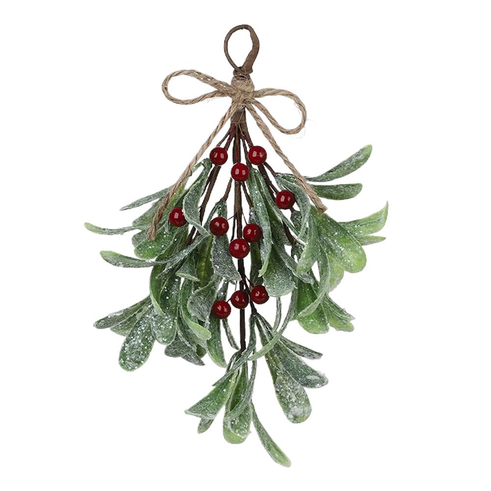 Artificial Christmas Mistletoe Plant Artificial Mistletoe Fake Sprigs Bunches Stems Festive Fake Flowers Durable Christmas Decor
