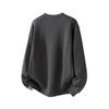 Men's Black Gray Hoodie - Trendy Washed Fabric, Fake Two-Piece Design, 260g