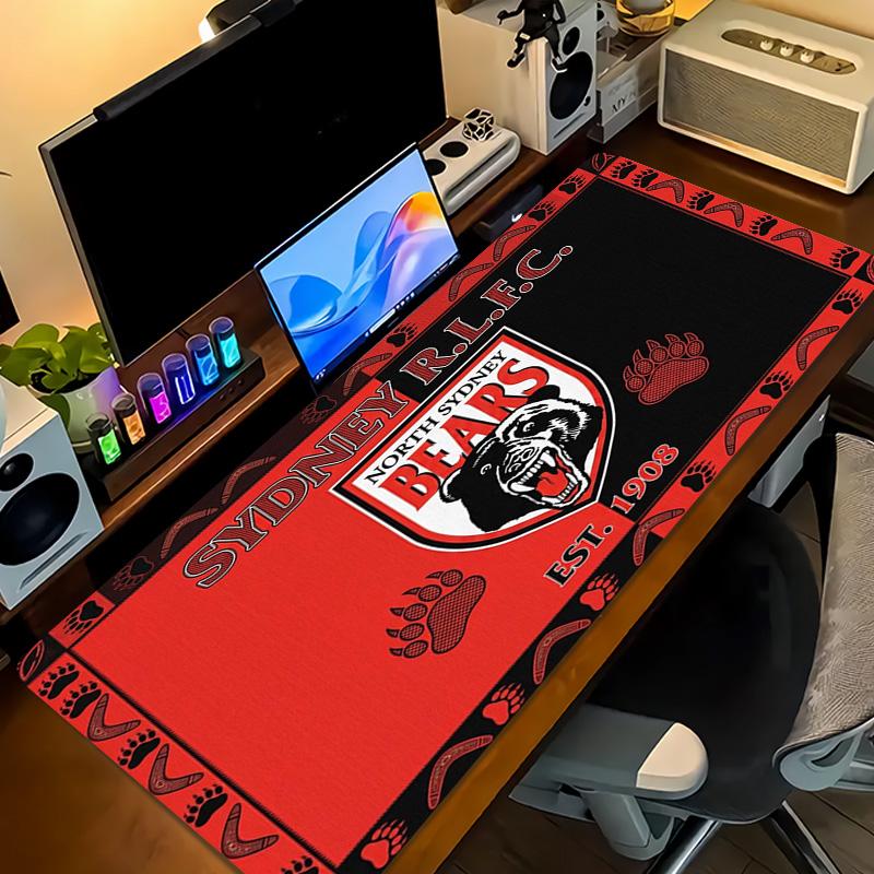North Sydney Bears Color Mouse Pad Large Gaming Table Cushion Non-slip Laptop Tablet Big Mousepad XXL Mat Mini PC Playmat With Lock edge