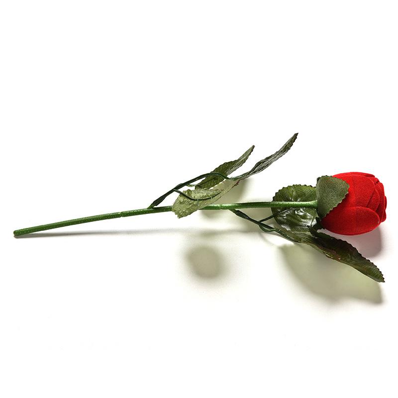 Romantisk Rød Rose Forlovelse Bryllup Ringboks Øredobber Smykker Gaveeske