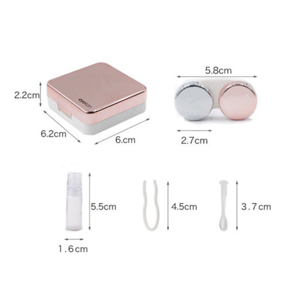 Hot Sale Mini Travel Holder Soaking Storage ABS Plastic Mirror Lens Case Contact Lens Box