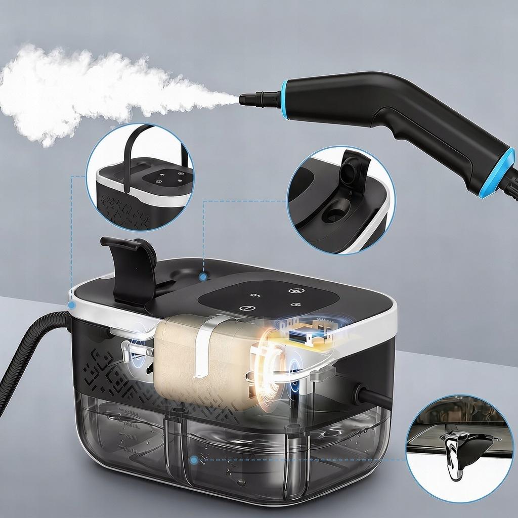 2500W Powerful Steam Cleaner and Mop for Home, Windows, Bathrooms and Grout - 4 Bar