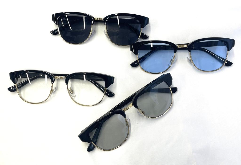 CYPHUS Clubmaster UV Protection Sunglasses, Style, Unisex, (Black/Light Gray)