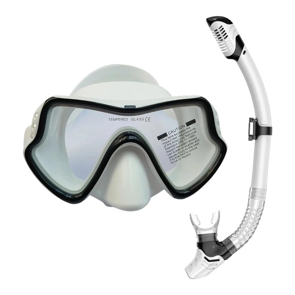 1Set Professional Snorkel Diving Mask Snorkels Goggles Glasses Diving Goggles Swimming Tube Set Snorkel Mask Adult Unisex