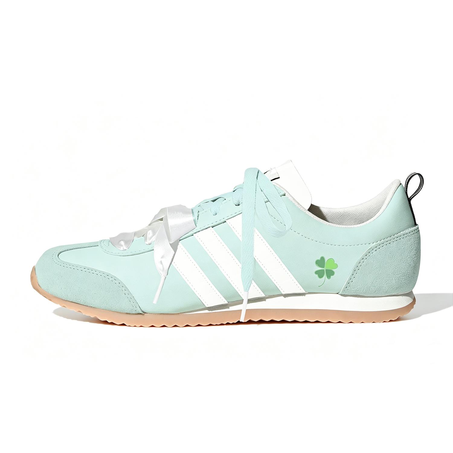 

Adidas VS JOG 2.0 Mint Slip Resistant Waterproof Abrasion Resistant Lightweight Breathable Low top German Army Trainers JS1031(Team735-) 38⅔