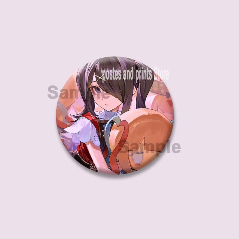 Pop Game Needy Streamer Overload Button Pins Cartoon KAngel Cosplay Badge Ame-chan Round Brooch Bag Hat Decor Jewelry Toys Gifts
