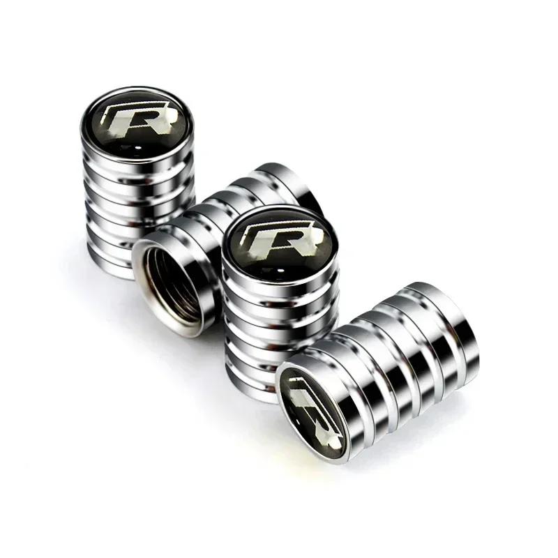 

80% Hot 4pcs Auto Theftproof Valve Caps Tyre Rim Stem Covers for Volkswagen Polo GTI Golf Passat Beetle Jetta Rline Santana S