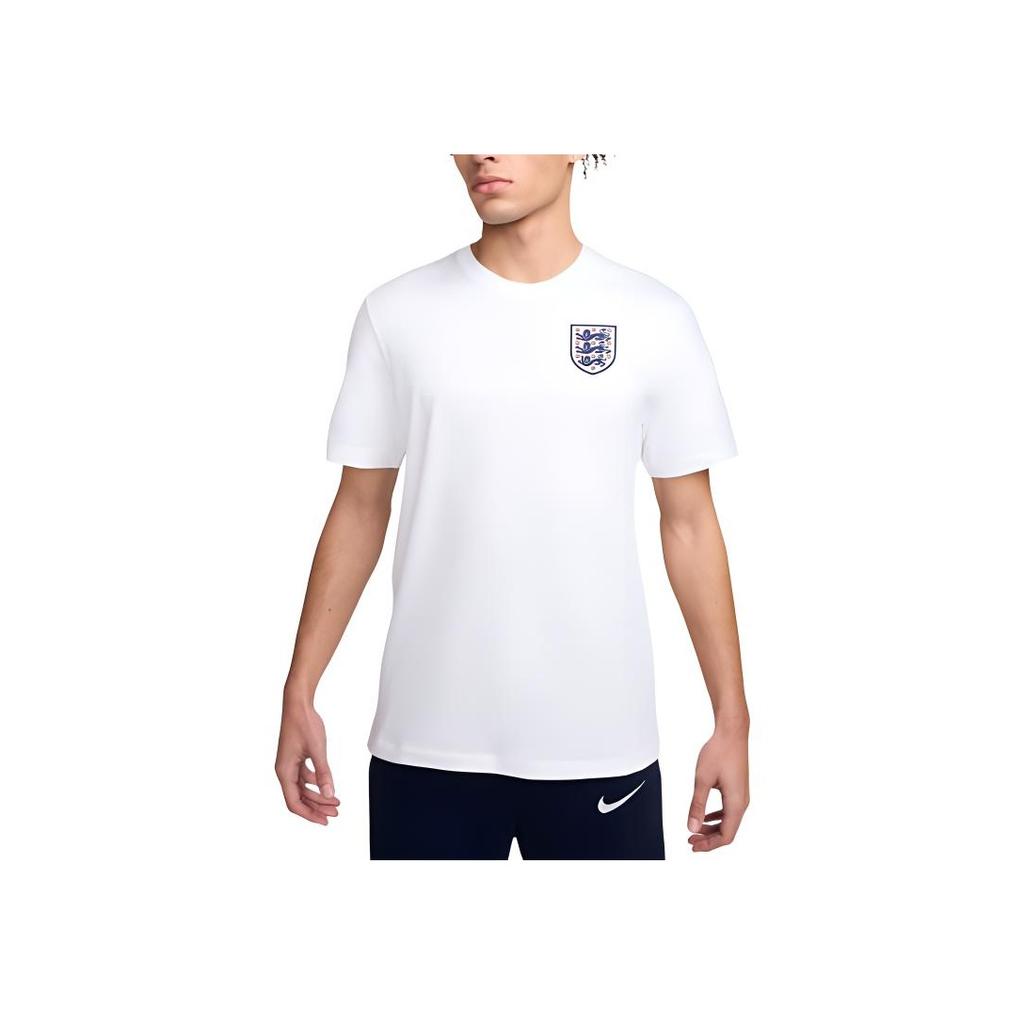 Nike Maglia da Calcio Uomo Manica Corta Girocollo Costine Comoda con Logo Inghilterra Stampato Bianco FV8581-100