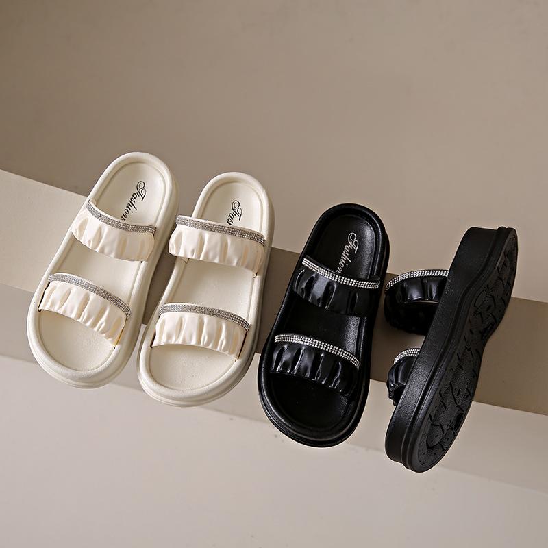 Thick-soled slippers women's summer wear fashionable and versatile new non-slip women's beach cool slippers