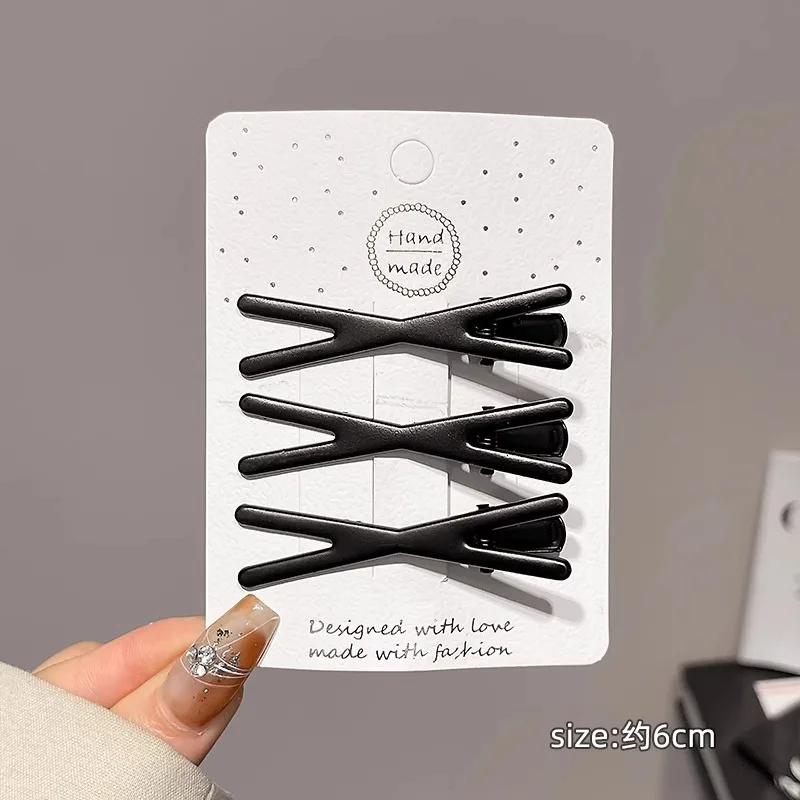 

3 шт./набор Y2K Девочки Черная Звезда Любовь Крест Заколки для волос Крутой Шарм Металлическая BB Заколка для волос для Женщины Детей Харадзюку Головной убор Аксессуары