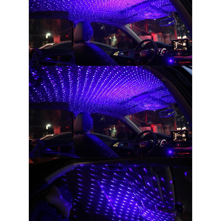 Auto USB starry sky car roof star decoration light ambient light music Rhythm control car interior led starry light for car Neon Lights 4