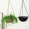 Pot de Plante Suspendu d'Extérieur Rond Support de Plante en Fil Métallique Panier Suspendu en Métal Pots pour Plantes Fleurs Jardin Décoration Balcon Maison