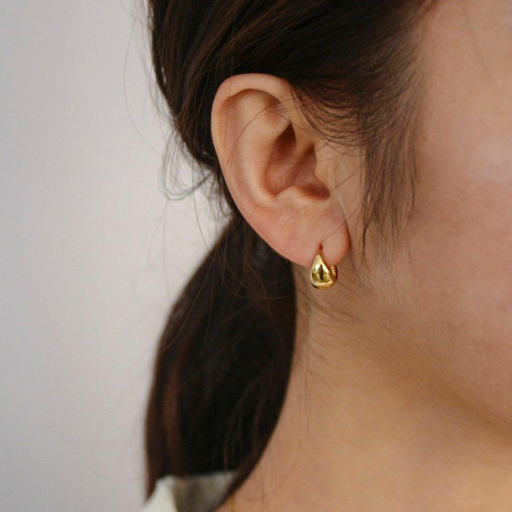 [ Modernlike / Headquarters genuine product ] 14K Gf silver ball one-touch earrings gold