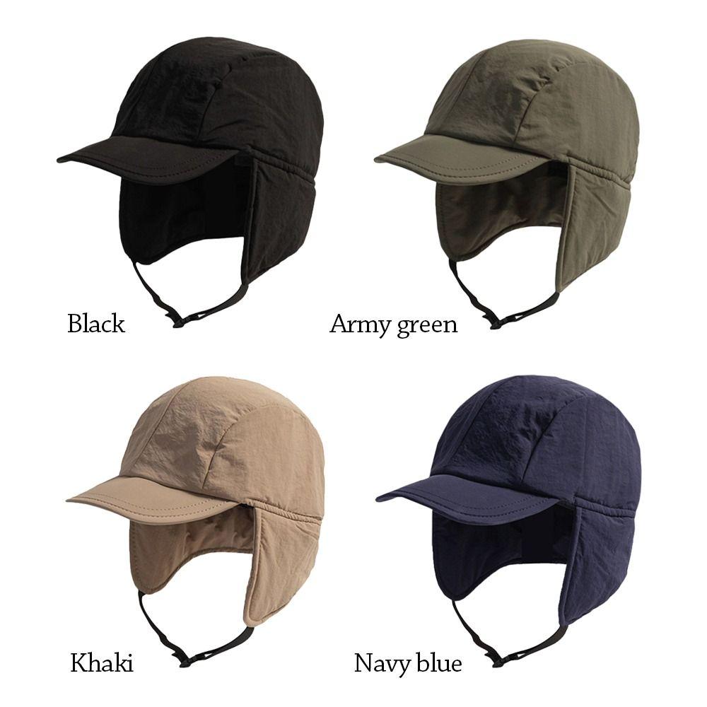 Japanese Bomber Hat Warm Ushanka Fur Hat Outdoors Ski Russian Cap  for Men Women