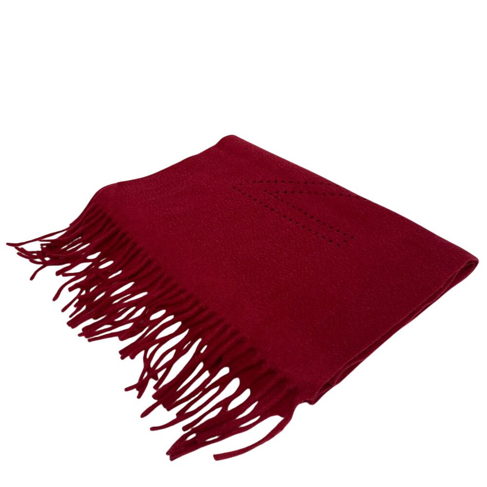 LOUIS VUITTON Escalp cashmere LV Perfo Scarf Red cashmere Used
