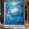 Ocean Mermaid (153) Theme Custom Tapestry Personalized Custom Name Text Wall Hanging Tapestry Home Decor Background Cloth