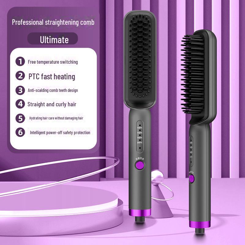 

Новый портативный беспроводной выпрямитель для волос с цифровым дисплеем и магнитной зарядкой, оснащенный технологией отрицательных ионов для гладких волос Plug-in type серый