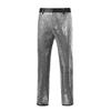 Heren paars pailletten smokingpak zwart satijnen revers 2-delig formeel feest blazer en broek set