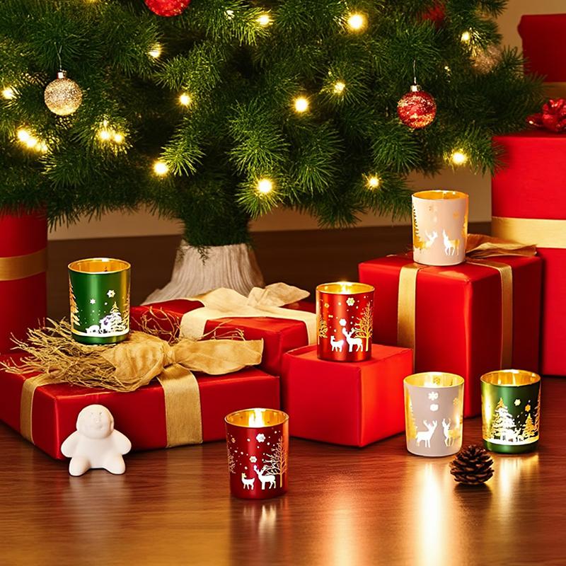 Christmas Series New Year Decorative Candlestick Cups Custom Home Fragrance Birthday Gifts Reindee