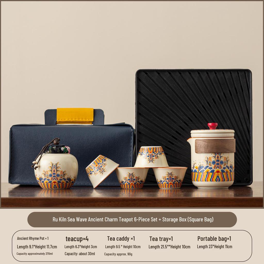 Portable Chinese-Style Tea Set: Quick-Brew, Water-Separating Cup for Travel, Outdoor, Camping, and Car Use.