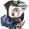 Halloween Shirts for Women Cute Shirt Fall Tshirt Gradient Graphic Tees Casual Short Sleeve Tops