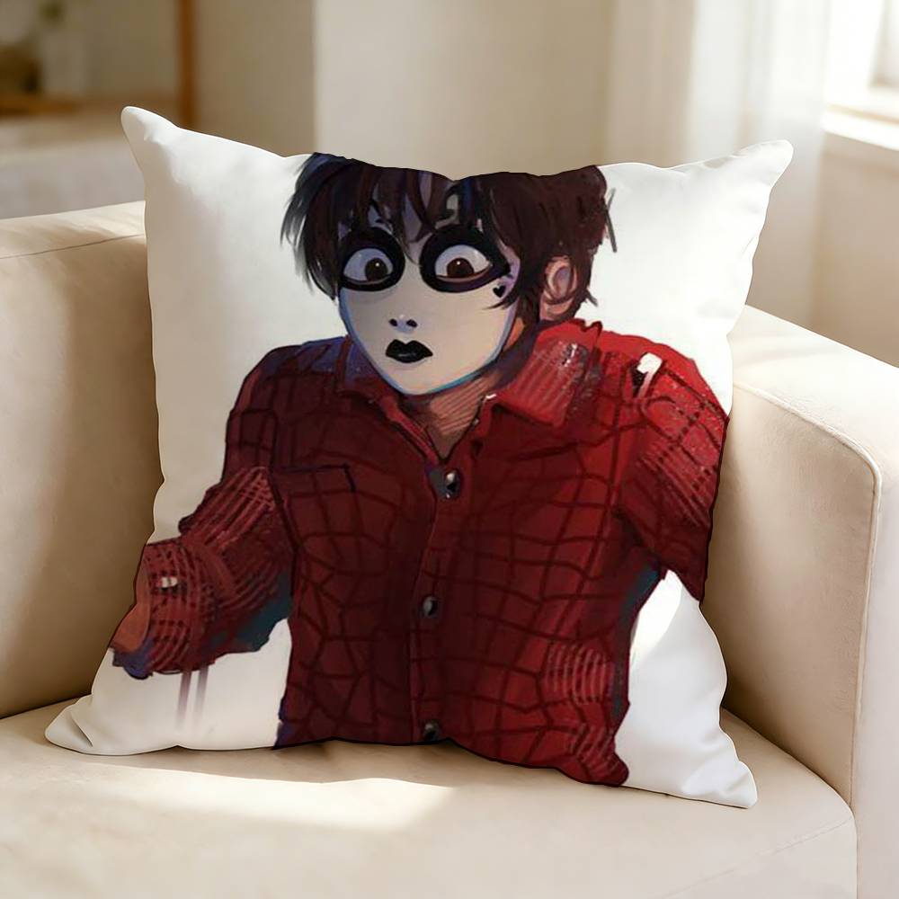 Horror MMarble Hornets MMasky Square DoubleSided printed Pillow Case Bedroom Bedside Pillow Sofa Cushion Cover