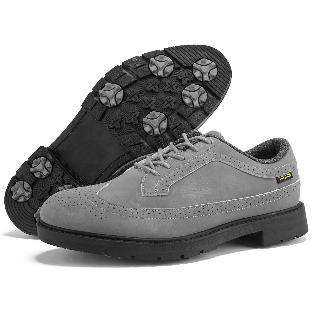 Men's Large Non-slip Spiked Golf Shoes, Size 39-49, Black/White Comfortable Training Footwear