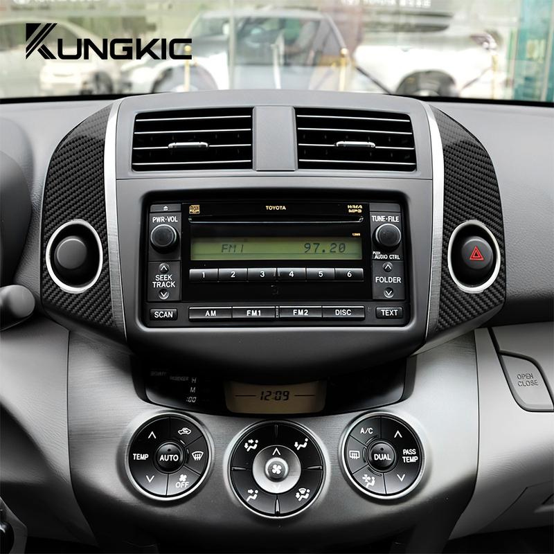 Real Soft Carbon Fiber For Toyota RAV4 XA30 2006 2007 2008 2009 2010 2011 2012 RAV 4 Car Side of Center Console Panel Sticker