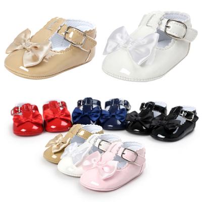 Chaussures à semelle souple princesse avec nœud papillon pour bébé, chaussures décontractées pour tout-petits