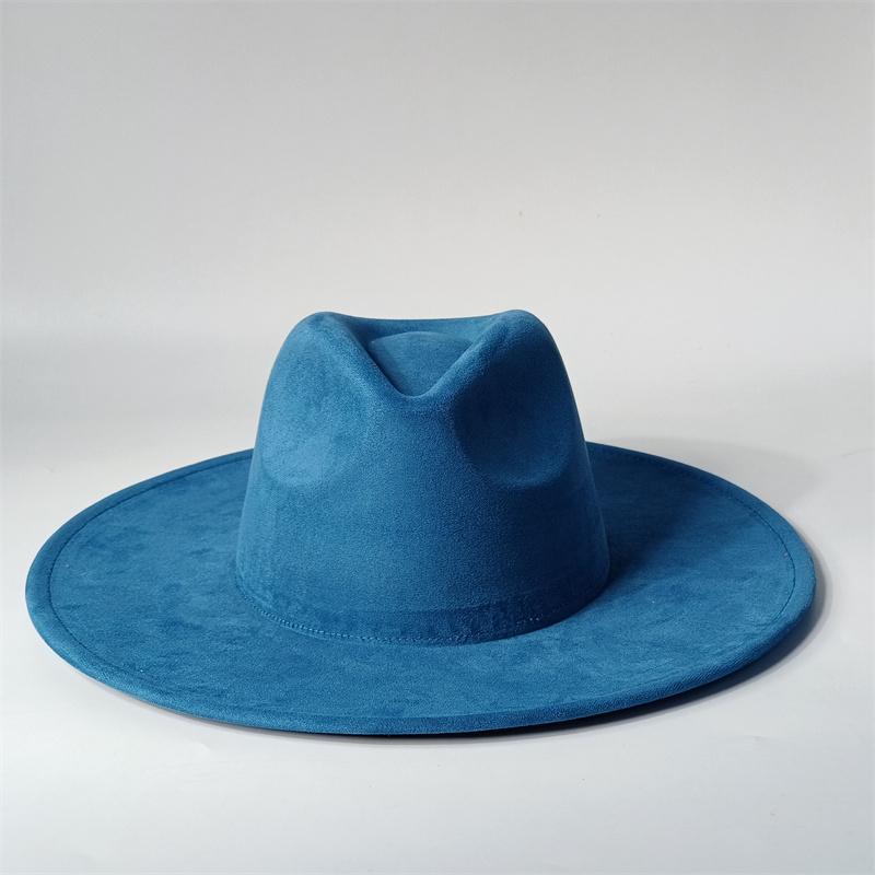 Cappelli Fedora Rancher in Camoscio Vegano Cappelli Vuoti per Burning Cuore Multicolore a Forma di Cappello 9.5cm Ala Unisex Cappello Jazz Cappello da Chiesa