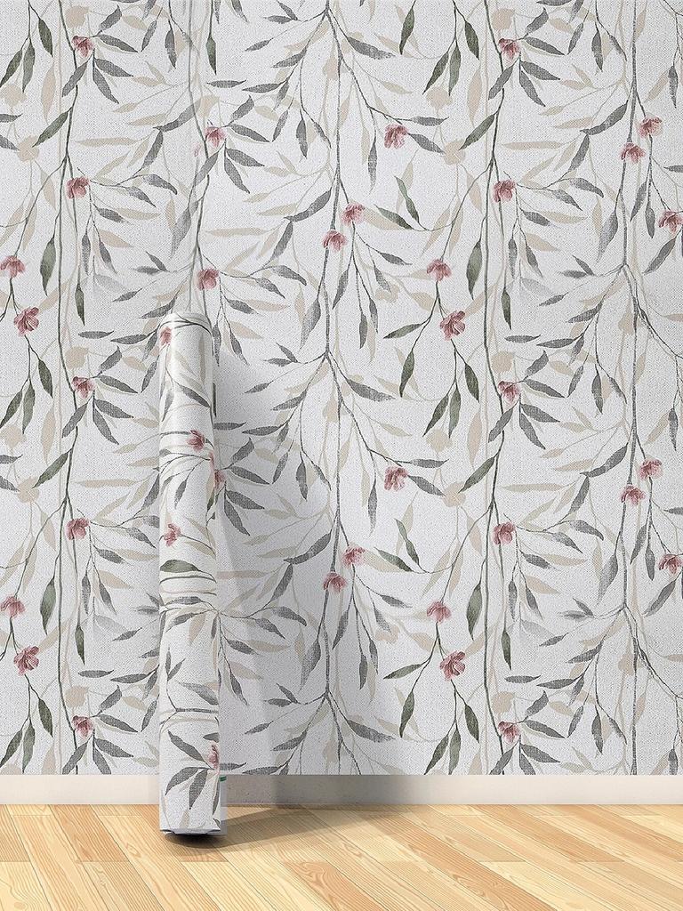 Vinyl Floral Leaf Peel and Stick Wallpaper Self Adhesive Contact Paper Removable Waterproof Wallpaper for Furniture Renovation