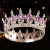 New Bridal Crown Headpiece - Exquisite High-end Wedding Birthday Party  and Cake Decoration - Bridal Hair Accessory - Round Crown Tiara