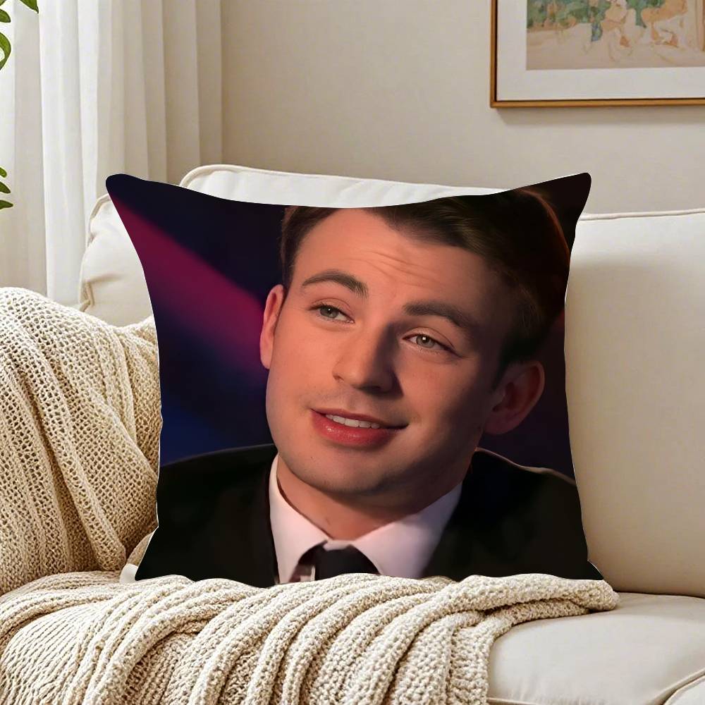 Chris Evans Pillow Case Pattern Printed Pillowcase For Living Room Sofa Cushion Cover & Bedroom Decor