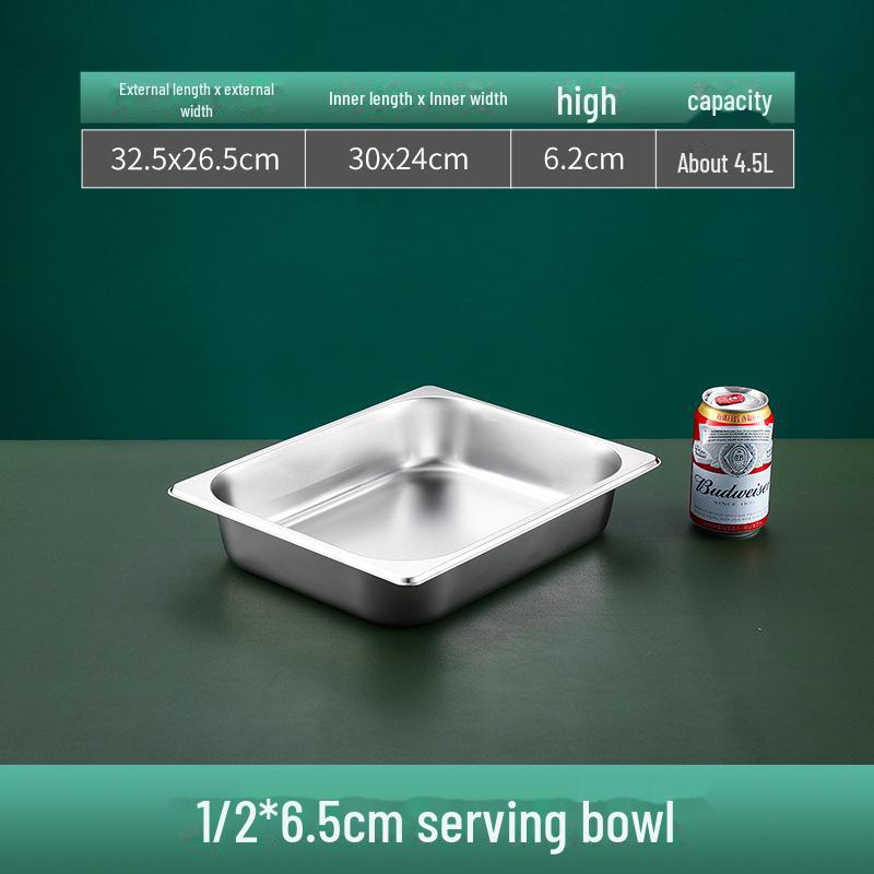 Quadratische Servierschüssel aus Edelstahl mit Deckel für Fast Food, Milchtee, Gewürze oder Hot Pot