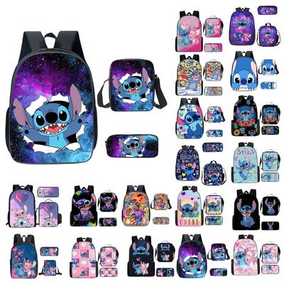 Backpack Printed Backpack Crossbody Bag Pencil Case Three Piece Set