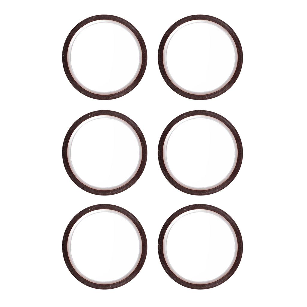 6pcs Heat Resistant Tape Residue Free Polyimide Sublimation Thermal Tape for DIY T Shirt Mug Electronics Crafts 0.6cm