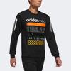 adidas Neo Men's Black Casual Knit Letter College Retro Sports Sweatshirt