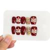Pure Hand-made Phototherapy Wearer Red Lion Dance Finished Product Reusable Nail Art Patch