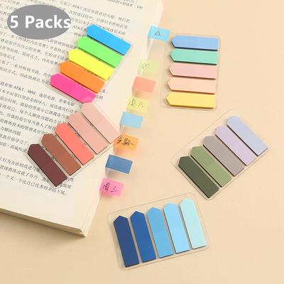 5 Packungen/Set Transparente Haftnotizen Selbstklebende Lesezeichen Annotation Lesebuch Klare Lasche Kawaii Niedliche Schreibwaren