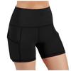 Lady Pocket High-waist Hip Stretch Underpants Running Fitness Yoga Shorts