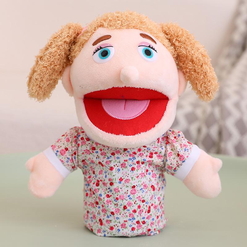 28-33Cm Kids Plush Finger & Hand Puppet Popular Activity Boy Girl Role Play Bedtime Story Props Family Role Playing Toys Doll