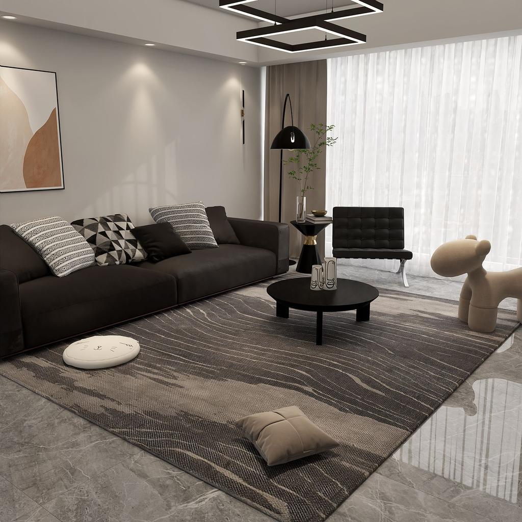 Minimalist Abstract Line Carpet Nordic Gray Artistic Decorative Rug Large Size Living Room Carpet Bedroom Easy Clean Bedside Rug