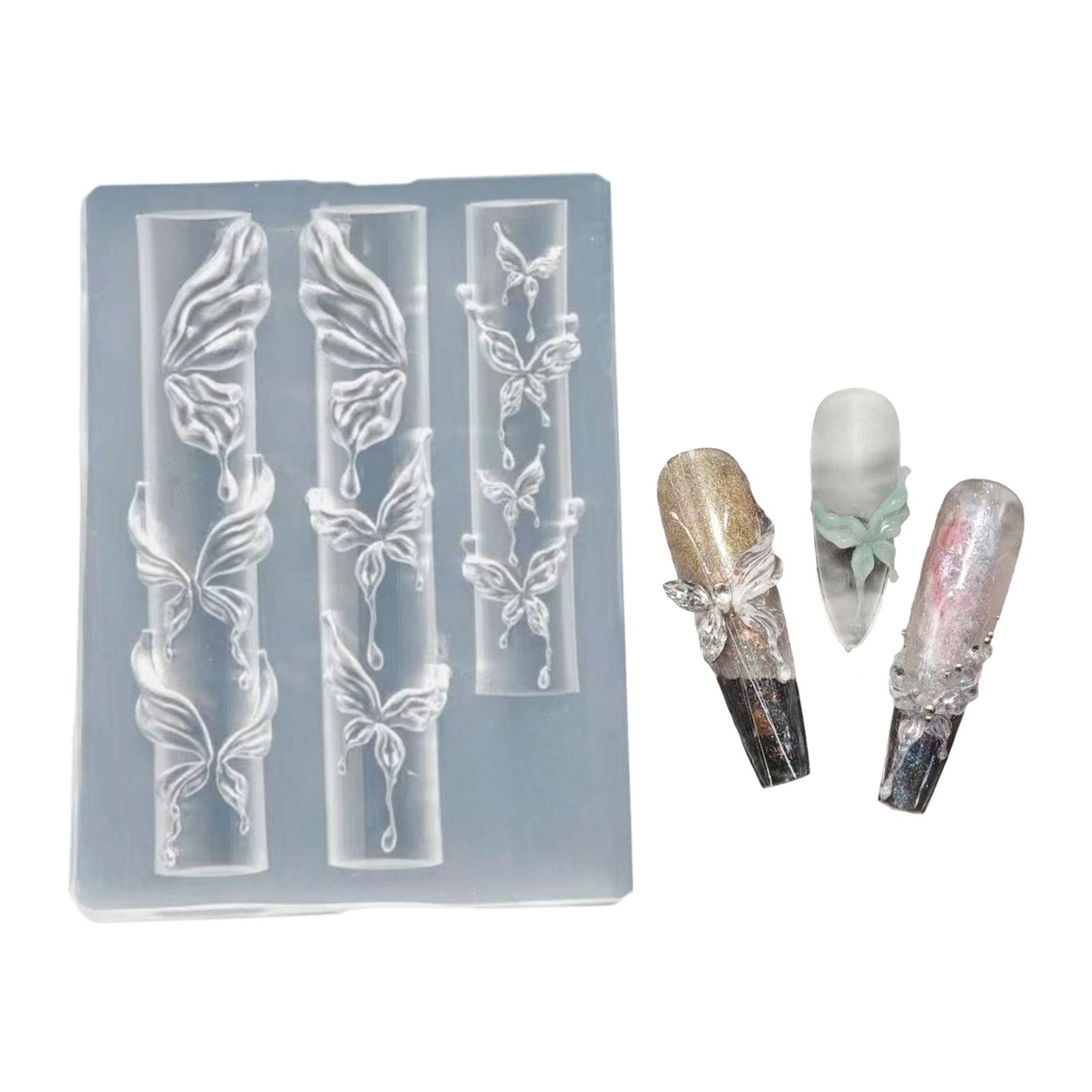 

Silicone 3D Nail Embellishment Molds Butterfly Theme Small Accessories Crafting Molds Present for Beauty Enthusiasts