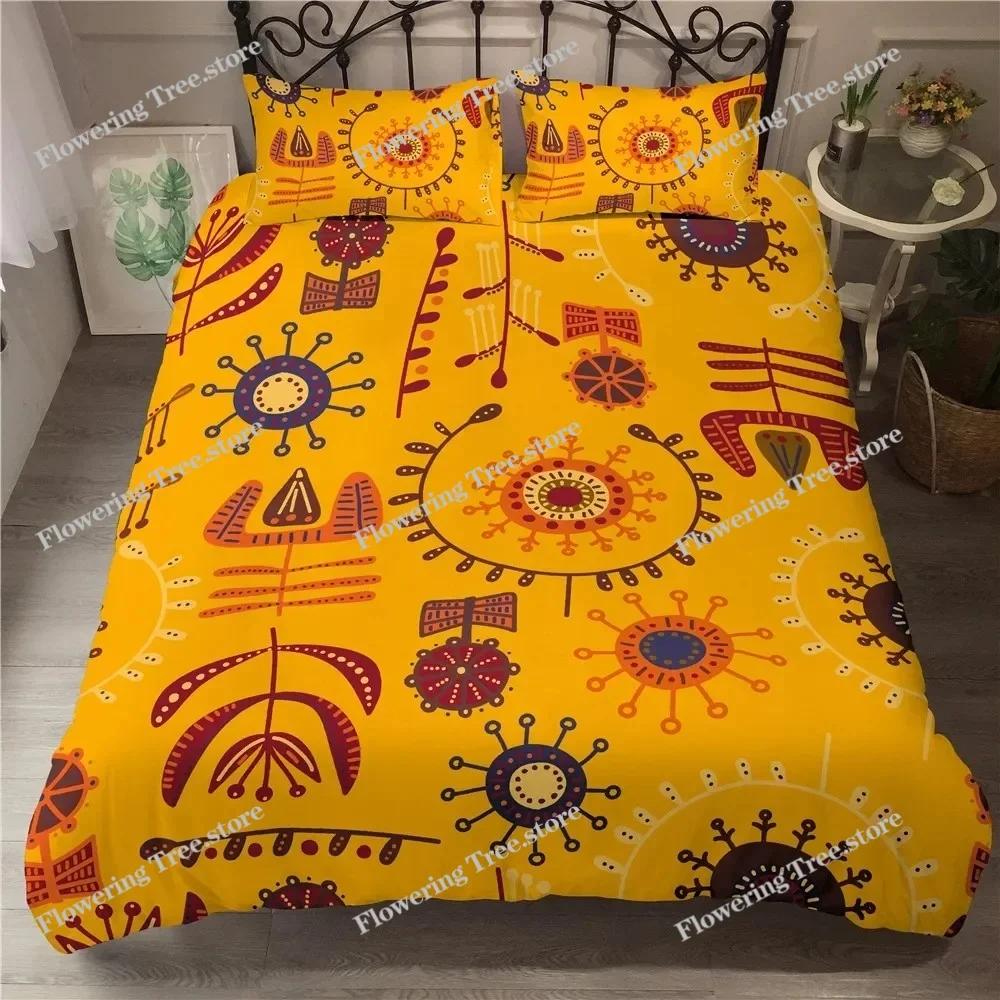 African Woman King Queen Duvet Cover Retro Exotic Tribal Black Girl Pattern Bedding Set Africa Polyester Quilt Cover Pillowcase0
