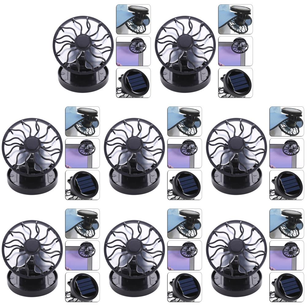 1-10Pcs Mini Portable Solar Clip Fan Travel Camp Hiking Summer Camping Hiking Wilderness Survival Cooling Fan Solar Fan Hat Clip