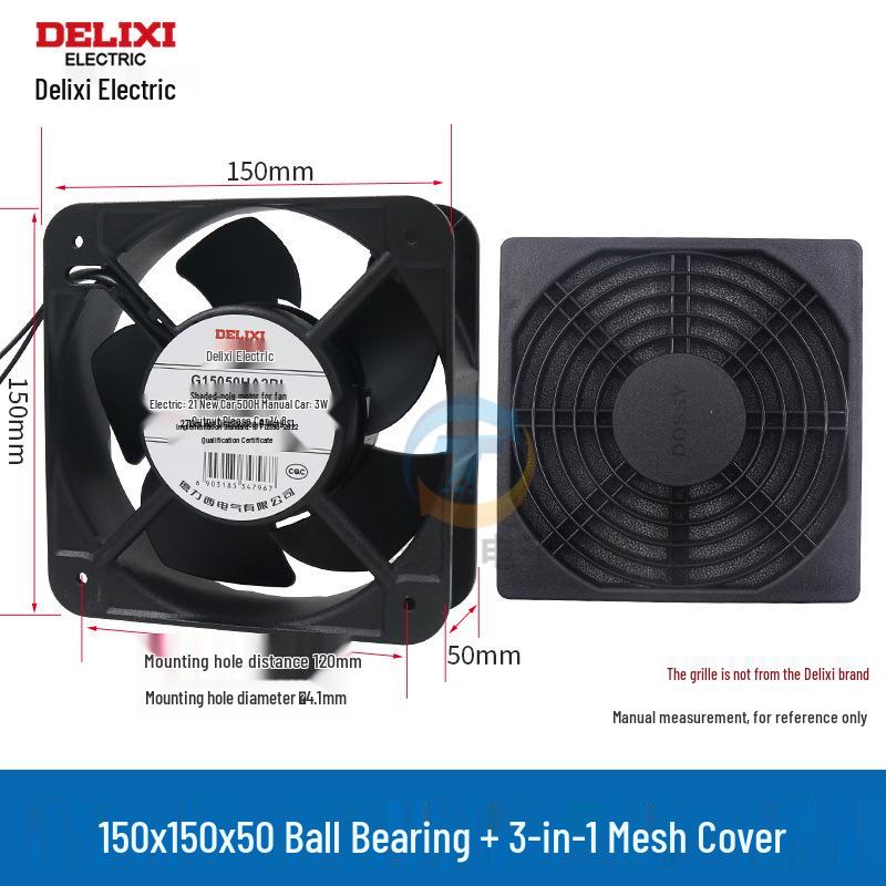 Delixi 15050 Axiallüfter, Kupferdraht, Ersetzt FP-108EX.