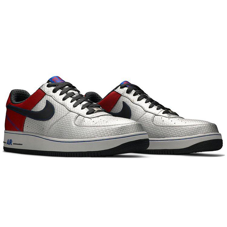 Nike Air Force 1 Premium 07 Jones Original Six Men Sneakers Silver Metallic-Silver Anthracite-Varsity-Red 315090-001