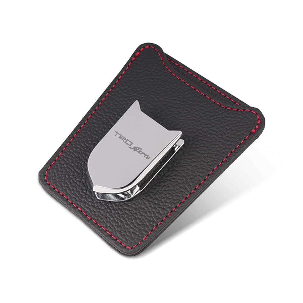 

TRD Sports Car Glasses Compatible with TRD Sports Series Sunglasses Car Ticket and Card Leather Sunglasses Car Eyeglass Easy TRD Sports Holder, чёрный