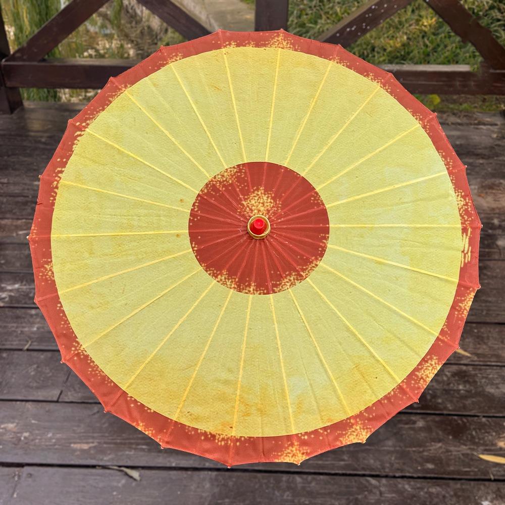 Chinese Antique Style Oiled Paper Umbrella 70cm 10 Colors Women Decorative Umbrella Bridesmaids Party Scenery Dance Performance