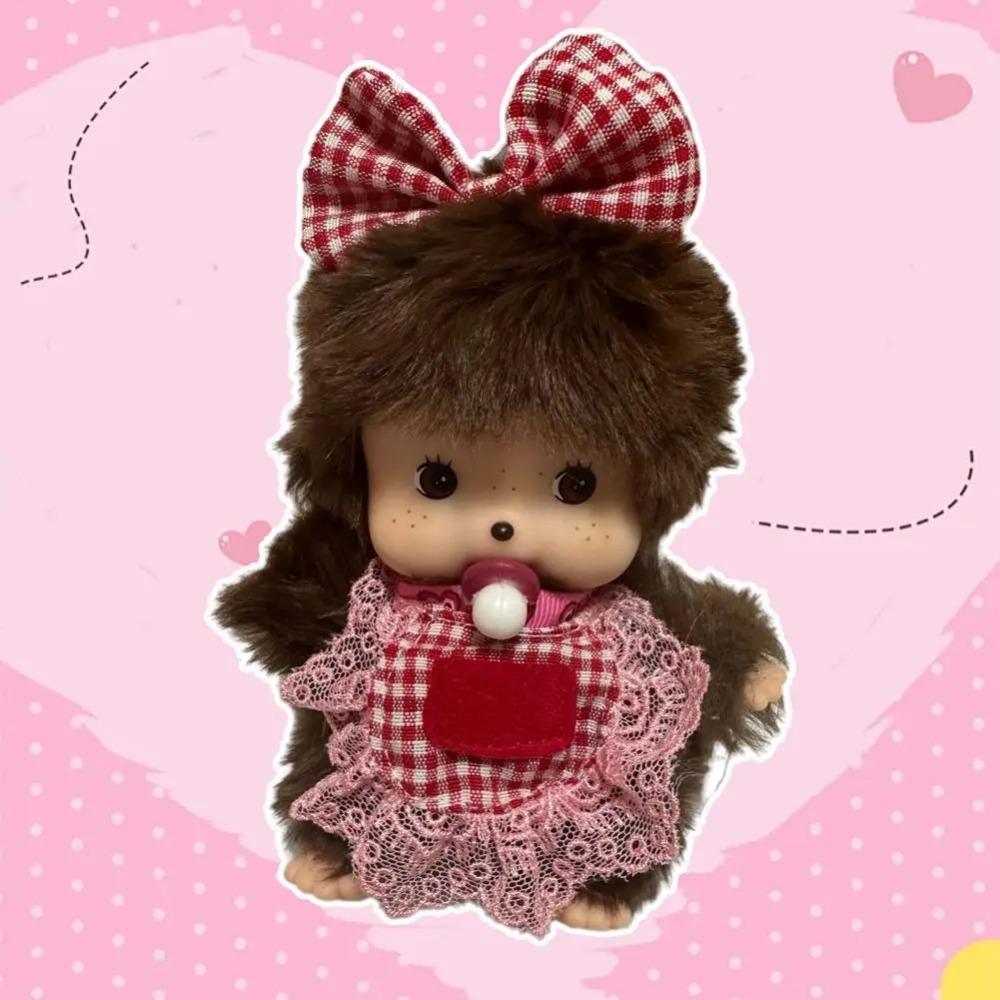 Kawaii Mengqiqi Monkey Doll Plush Toy Children's Birthday Gift PP Cotton Material New Year/Christmas